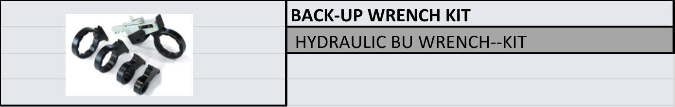 BACK-UP WRENCH KIT  HYDRAULIC BU WRENCH--KIT