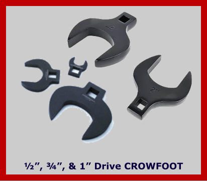 ½”, ¾”, & 1” Drive CROWFOOT